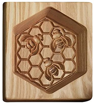 Colorful Ausstecher Prägeform, lustige 3D Biene Bienenwabe Holz Plätzchenformen Schokoladenform - Küche Baking Christmas Silikonform,Silikon Mold für DIY Schokolade, Cakes (Bee)