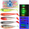 Messeneuheit 2023 Gummifische Set mit Knicklicht/Lockmittel/Rassel Kanal 12cm 5X | Gummifisch Köder mit 3D Augen & realistischen Dekor | Raubfisch Angel Köder in Köderbox für Zander Hecht Barsch
