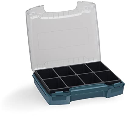 Sortimentskoffer Kunststoff | i-BOXX professional blau mit 8-fach Einlage | Ideal für i-BOXX RACK & LS-BOXX | Ideale Sortierboxen für Kleinteile