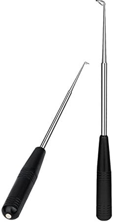 SAVITA 2pcs Angelhaken Entferner, Haken Entferner Angeln mit Aufbewahrungsrohr Hakenlöser Angeln Metall Haken Lose Angeln Angelhaken Entferner Werkzeugsatz (Schwarz)
