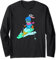 Comic Hase fährt Ski Langarmshirt