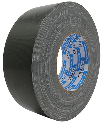 gws Premium Gewebeband, Panzertape mit exzellenter Klebkraft, UV-beständig, wasserfestes Packatape, 80 Mesh-Gewebe, Gewebeklebeband zur vielseitigen Anwendung (50 m x 50 mm, Bronzegrün)