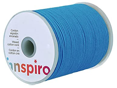 INNSPIRO Baumwollkordel fein gewachst türkis 2,0 mm 100 m