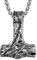 Richsteel Viking Thors Hammer Halskette mit Riss Wikinger Mjölnir Anhänger Kette für Herren Männer Ehemann