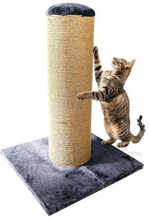 CA&T Ultimate Fat Boy Cat Scratching Mega Post | Scratching Post For Large Cats | Large Cat Scratching Post Available in (Grey)