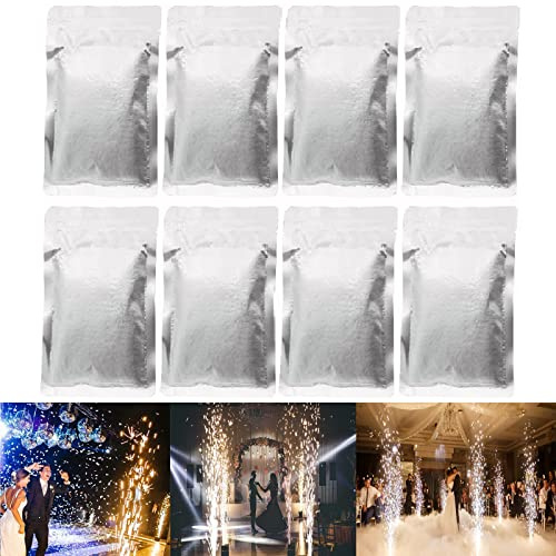FODEXAZY 200g Bühne Effekt Maschine Pulver, Bühne Ausrüstung Spezielle Maschine Granulat Metall Pulver Effekt Höhe 3-16 Füße für Hochzeit Party DJ Disco Bühne Konzert TV Show (8 PCS)