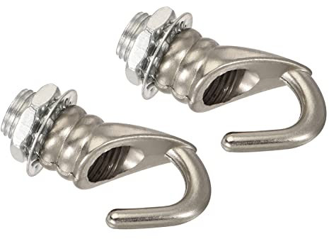 YOKIVE 2pz Lega M10 Soffitto Gancio, Placca Sospensione Lampade Gancio | Lampadario a sospensione Luce, Ottimo per Casa (Nichel, 0,91x1,22 pollici)