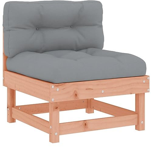 vidaXL Mittelsofa, Gartensofa mit Kissen Latten-Design, Modular Holz Sofa für Garten Terrasse, Gartenmöbel Loungemöbel, Massivholz Douglasie