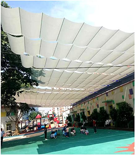 Rygcrud Outdoor Waterproof Shade Sail Retractable Pergola Cover, Replacement Top Canopy Curtain Slide Wire Awning for Deck Backyard Glass House, Custom (Color : White, Size : 3x4m)