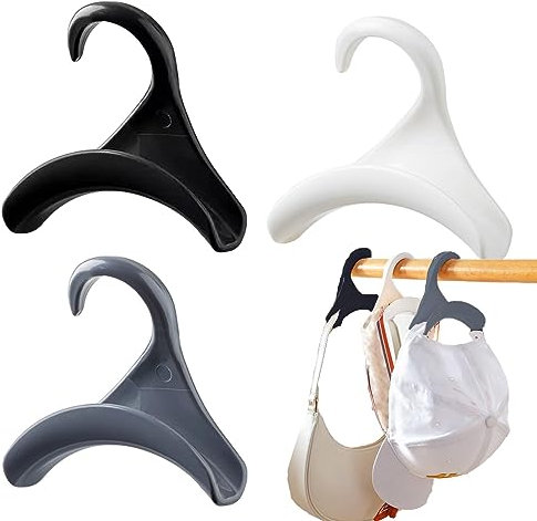NHBETYS 3 pcs Purse Hanger for Closet, PP Handbag Arch Organizer Hooks Portable Bag Holders for Backpacks Satchels Crossovers Ties Scarves Hats Belts(Multicolor)