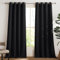 PONY DANCE Schlafzimmer Gardinen Schwarz Blickdicht Thermovorhang gegen Hitze 2er Set H 280 x B 140 cm Wärmeisolierende Vorhänge mit Ösen Blackout Curtains for Living Room