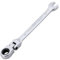 Gedlex Lllave Carraca 17mm, Llaves Inglesas de Acero al Cromo Vanadio, Llave Carraca Flexible 180° Ajustable y Llaves Fijas 15°, Resistente a la Abrasión, Antideslizante, Prevención de la Oxidación