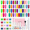 41 Pcs Dip Pulver, 30 Farben Dipping Powder System Nagel French Farben Kit Glitzer Acryl Puder Neon Regenbogen Sommer für Maniküre Nail Art mit Base&Top Coat, Aktivator Brush Saver
