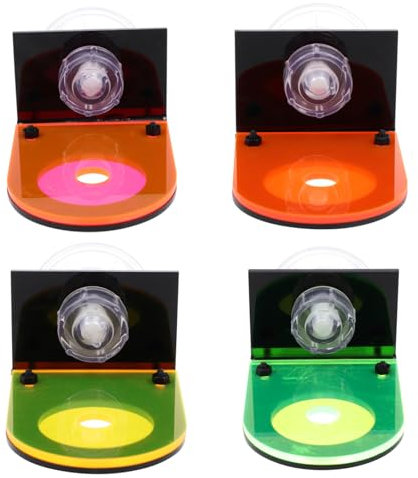 DOITOOL 4 Pièces support de pour aquarium coquetiers base de support de bouton supports de support de supports de d'aquarium Acrylique fragments fournitures d'aquarium