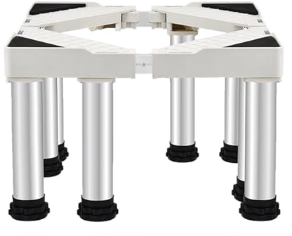 Washing Machine Base with 8 Feet 47-70cm Fridge Stand Multi-Functional Adjustable Base Stand for Washer Refrigerator Dryer Freezer Dishwasher (Height:39-40cm)