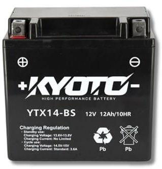 DB parts batterie compatible avec KAWASAKI 1400 GTR E Abs (ZGT40EEA) 2015 2016 2017 GTX14-BS-SLA