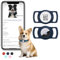 PawView AirTag Hundehalsband-Halterung, QR-Code, Scan-Alarm, Ortung, Haustier-Profil, APP-Steuerung (1 Stück, Marineblau)