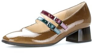 Gabor Damen Riemchen Pumps, Frauen Absatzschuhe,Trachtenschuhe,festlich,Oktoberfest,Dirndl,Wiesn,high Heels,Wood-Kombi (degr.),38.5 EU / 5.5 UK