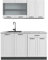 Vicco cucina monoblocco R-line, Bianco casa di campagna/antracite, 140 cm, PL Marmo