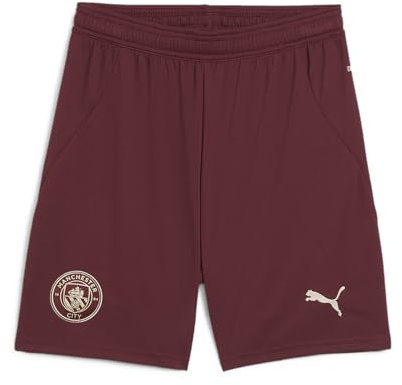 PUMA Manchester City Fußball Shorts für Kinder 2024/25 - Burgunderrot - Größe: 164