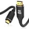 4K DisplayPort to Micro HDMI Cable 3FT, DP to Micro HDMI 1440P/2K@120Hz,4K@30 Nylon Uni-Directional Cord for Dell, Desktop, AMD, NVIDIA to ASUS XG17AHP, Portable Monitor and More
