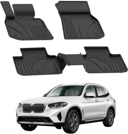 Sahler Fußmatten Automatten kompatibel mit BMW X3 G01 2017-2025 | 4.5D Premium TPE Gummi Antirutsch Gummimatten Wasserdicht Car Auto Matte Schwarz