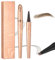 Augenbrauenstift Wasserfest, 3D Microblading Augenbrauenstift Eye Brow Pencil mit 4 Gabelspitze Applikator, Dunkelbraun Eyebrow Pencil Erzeugt Mühelos Natürlich Aussehende Brauen (1#-Hellbraun)