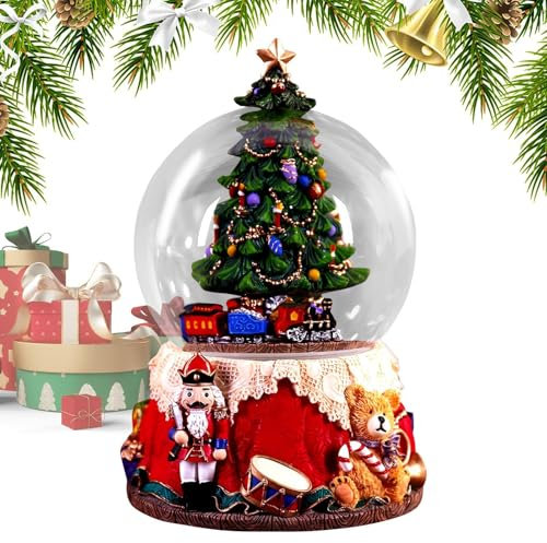 Maciun Boule à neige musicale Casse-noisette de Noël, boule à neige musicale pour décoration d'intérieur
