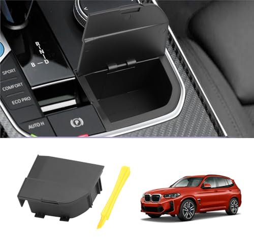 LUWU Compatible con BMW Serie 1 3 4 X3 X4 X5 X6 X7 F40 F44 G20 G21 G22 G23 G24 G26 G01 G02 G07 G80 G82 I4 I3 2023 2024 Medio Organizador de Consola para Palanca de Cambios