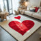 Nyescasa Teppich Wohnzimmer Kinderzimmer Rot Herzen Kurzflor Modern Weich Teppich für Schlafzimmer Wohnzimmer Flur Kinder Mädchen Rechteckig rutschfest Teppiche aus Kaschmirimitat 120x160cm