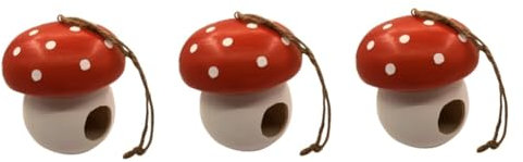 Milisten 3St Pilz-Vogelhäuschen Pole Versteck Käfig draußen Anlage vogelhaus Bird House Vogelfutterhaus vogelfutterstation Futterhäuschen für Wildvögel Vogelfutterspender Vogelfütterer Harz