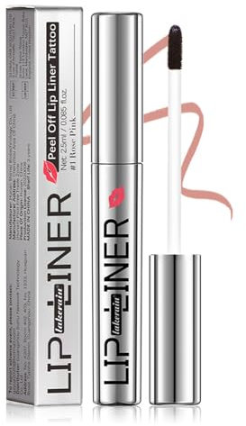 Lip Liner Stain Peel Off - Lip Stain Peel Off - Easy Peel Rose Pink Lip Liner with Matte Finish - Lipstain Peel Off, Long Lasting, Waterproof, Transfer-proof, Anti-Smudge