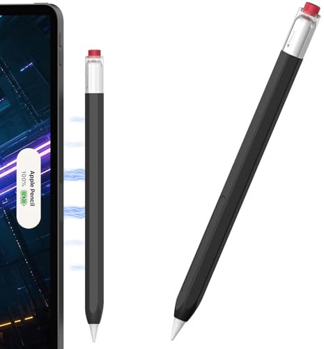 NIUTRENDZ Custodia classica esagonale, compatibile con Apple Pencil 2ª generazione e Apple Pencil Pro, supporta la ricarica magnetica e il doppio tocco (nero)