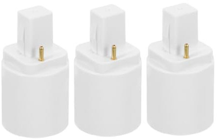 Hemobllo 3er - Set G23 zu E27/E26/E14 Lampenfassungswandler, Flexibler & Stabiler Adapter für Beleuchtungselemente, Einfache Installation 2 - Stifts Lampenfuss für Wohnraum, Büro & Gewerbe