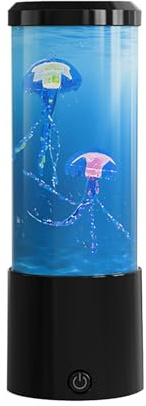 Probuk Jellyfish Lampe LED Mit Farbwechsel, Lavalampe Quallen Design Nachtlicht Für Schlafzimmer Und Wohnzimmer, Beruhigende Mood Lampe Für Kinder Und Erwachsene