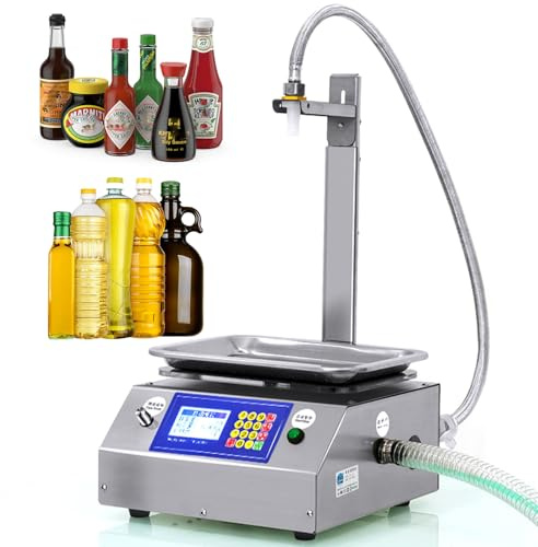 HENGCMM Liquid Filling Machine for Oil, Liquid Filling Machine Weight 30g-10kg Liquid Filling Machine Automatic Bottle Filler for Laundry Detergent, Dishwashing Liquid, Cooking Oil, Wine