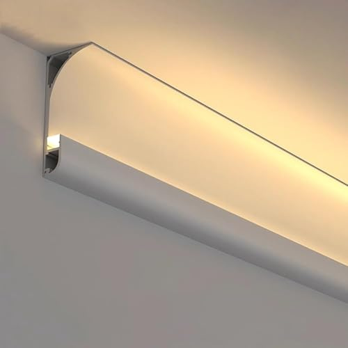 HynJGih LED-Banddiffusor, dekorativer Sockelleiste, LED-Schatten, Ersatz-Pflaster-Linie, Zierk für Theater, Schlafzimmer, Flur (klein, 2 m)