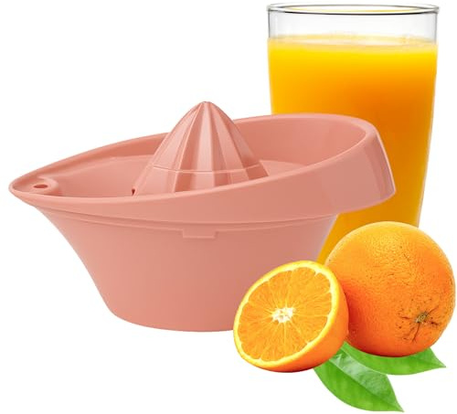 ChicHouse Spremiagrumi Manuale in Plastica, Semplice - Robusto - Presa Ovale per Frutta, Arance e Limoni, Universale - Ideale per Cucina, Bar e Viaggi-Lavabile in lavastoviglie (Rosa)
