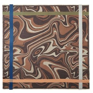 CODELLO Tuch aus weicher Wollmischung mit Wellenprint