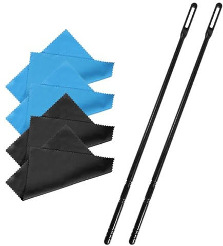 2 Sets Flute Clean Kit with 4 PCS Cloth, Recorder Cleaning Rod Flute Cleaning Rod and Cloth Tools Clarinet Clean Kits for Flutes Maintenance Tools