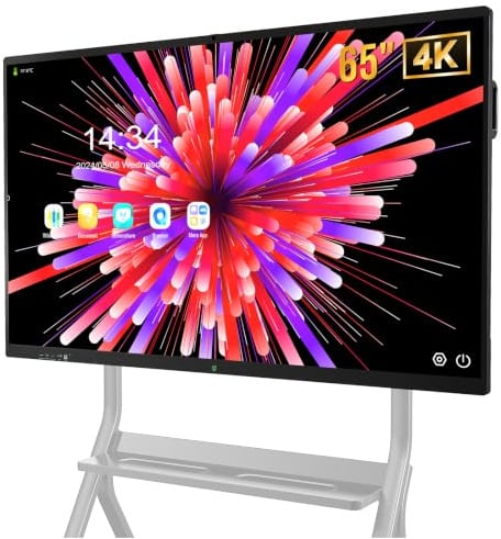 YIXZSWD 65'' Smart Board, 4K UHD Interattive Lavagna Digitale Touchscreen, 8GB RAM+128GB ROM, per Ufficio, Insegnamento, Classe, Casa, Supporto Microfono/WIFI/Bluetooth/HDMI, Montaggio a Parete