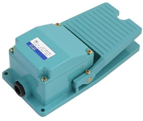 BDNJN TFS-402 Interrupteur à pied AC 250 V 15 A 1NO 1NC Pédale de marche Interrupteur à pied Coque en aluminium 250 V 15 A Interrupteur vert