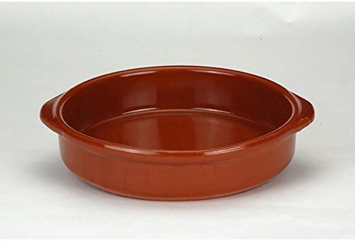 RAIMUNDO SÁNCHEZ Cazuela de Barro con Asas 36 cm, 4.5 litros, Miel