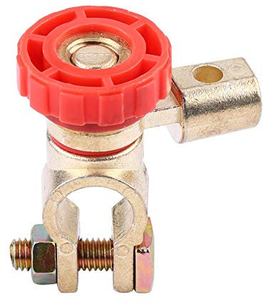 Aramox Car Battery Cut Off Switch,12V Battery Link Terminal Quick Cut-Off Disconnect Master Kill Shut Switch Power Off Switch(Red)