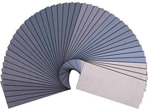 SIQUK 90 Stück Schleifpapier mit Körnung 400 bis 5000 Trocken und Nass Sandpapier Set 9 x 3.6 Zoll Schleifpapier für Metall Glas Stein Jade Holz