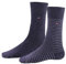 TOMMY HILFIGER Herrensocken Doppelpack Uni/Ringel grau Größe 39-42