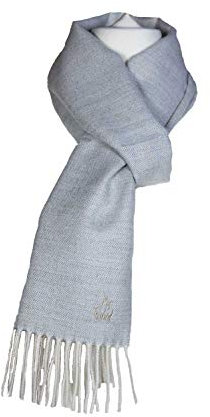 Abolengo de Alpaca Royal Baby Alpaka Schal, premium Qualität, super soft und anschmiegsam, 30x200cm, hellgrau