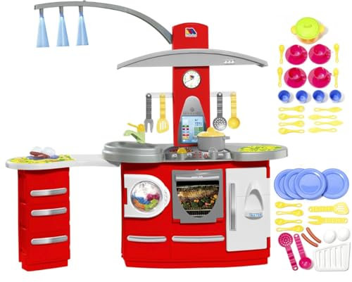 MOLTO | Cocinita de Juguete para Niña y Niño con Electrodomésticos y Luces Reales | Juguetes Educativos para Niños | A Partir de 3 Años