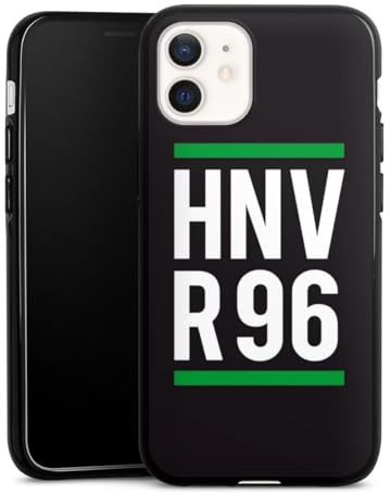 Silikon Hülle kompatibel mit Apple iPhone 12 mini Case schwarz Handyhülle Hannover 96 Fanartikel Bundesliga