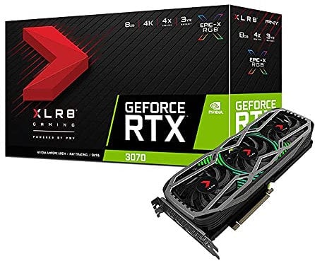 PNY GeForce RTX 3070 8GB XLR8 Gaming REVEL EPIC-X RGB Triple Fan Graphics Card (Renewed)